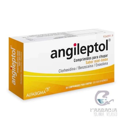 Angileptol 30 Comprimidos Para Chupar Miel-Limón
