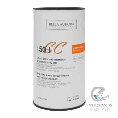 Bella Aurora Crema Color Antimanchas SPF50+ Piel Sensible 30 ml