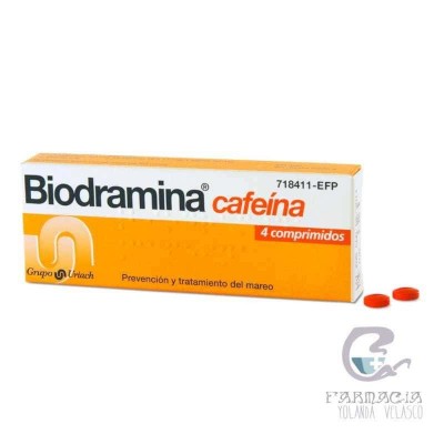 Biodramina Cafeína 4 Comprimidos