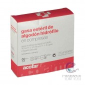 Gasa Estéril Algodón Hidrófilo Compresas Acofar 25 Unidades