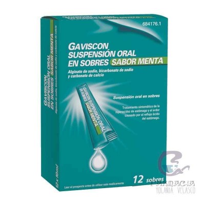 Gaviscon 12 Sobres Suspensión Oral Menta 10 ml