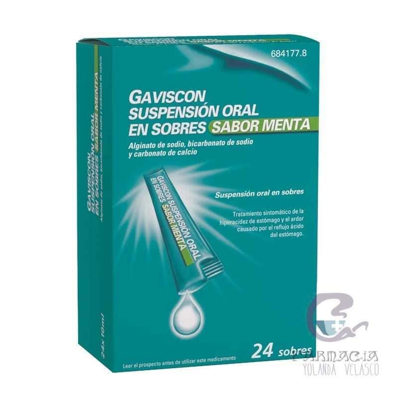 Gaviscon 24 Sobres Suspensión Oral Menta 10 ml