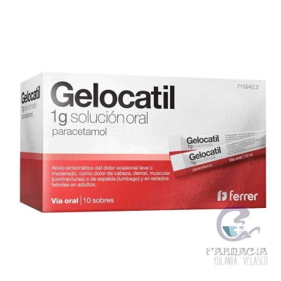 Gelocatil 1 g 10 Sobres Solución Oral