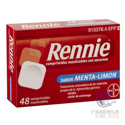 Rennie 48 Comprimidos Masticables C/Sacarosa