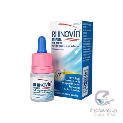 Rhinovin Infantil 0,5 mg/ml Gotas Nasales 1 Frasco Solución 10 ml
