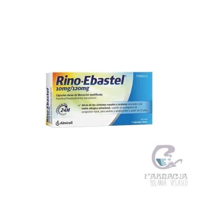 Rino Ebastel 10/120 mg 7 Cápsulas