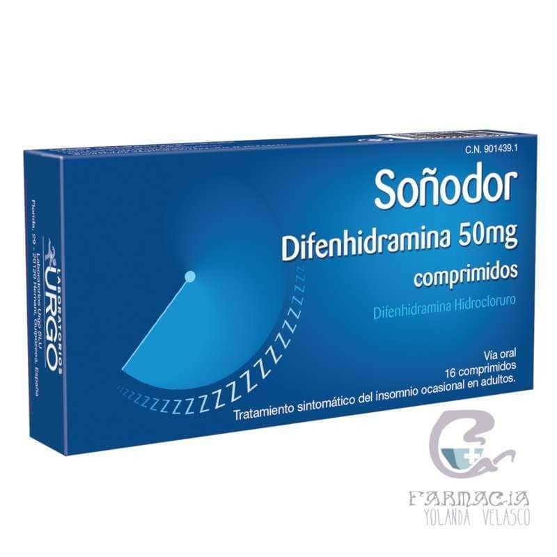 Soñodor Difenhidramina 50 mg 16 Comprimidos
