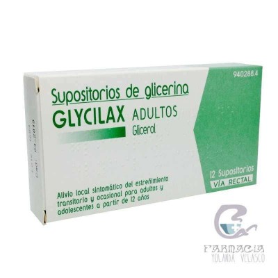 Supositorios Glicerina Glycilax Adultos 3,31 g 12 Supositorios