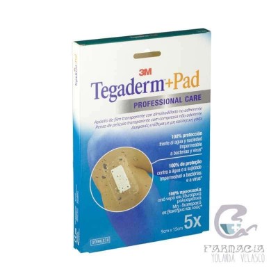Tegaderm + Pad Apósito Estéril 15x9 cm 5 Unidades