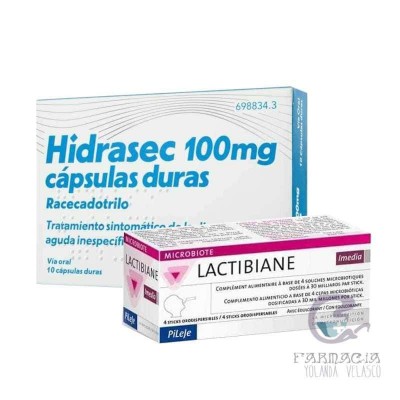 Hidrasec 100 mg + Lactibiane Imedia 4 Sticks