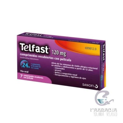 Telfast 120 mg 7 Comprimidos Recubiertos