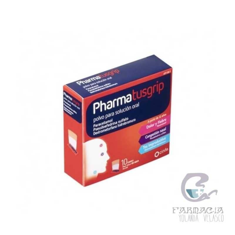 Pharmatusgrip 500/30/15 mg 10 Sobres Polvo Solución Oral