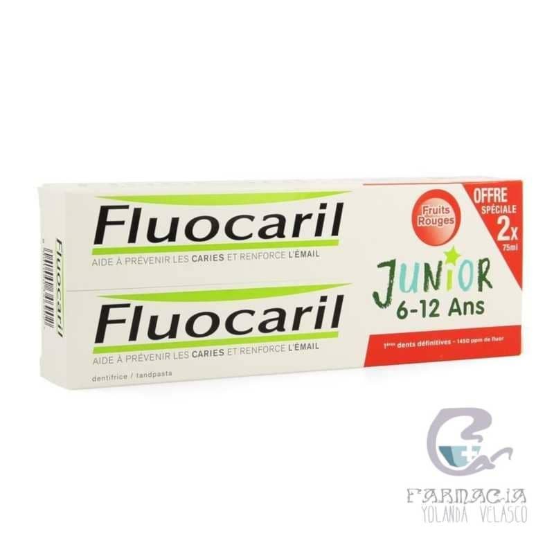 Fluocaril Junior 6-12 Años 2x75 ml Frutos Rojos