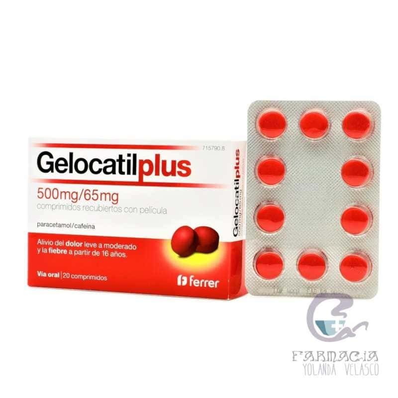 Gelocatil Plus 500/65 mg 20 Comprimidos Recubiertos