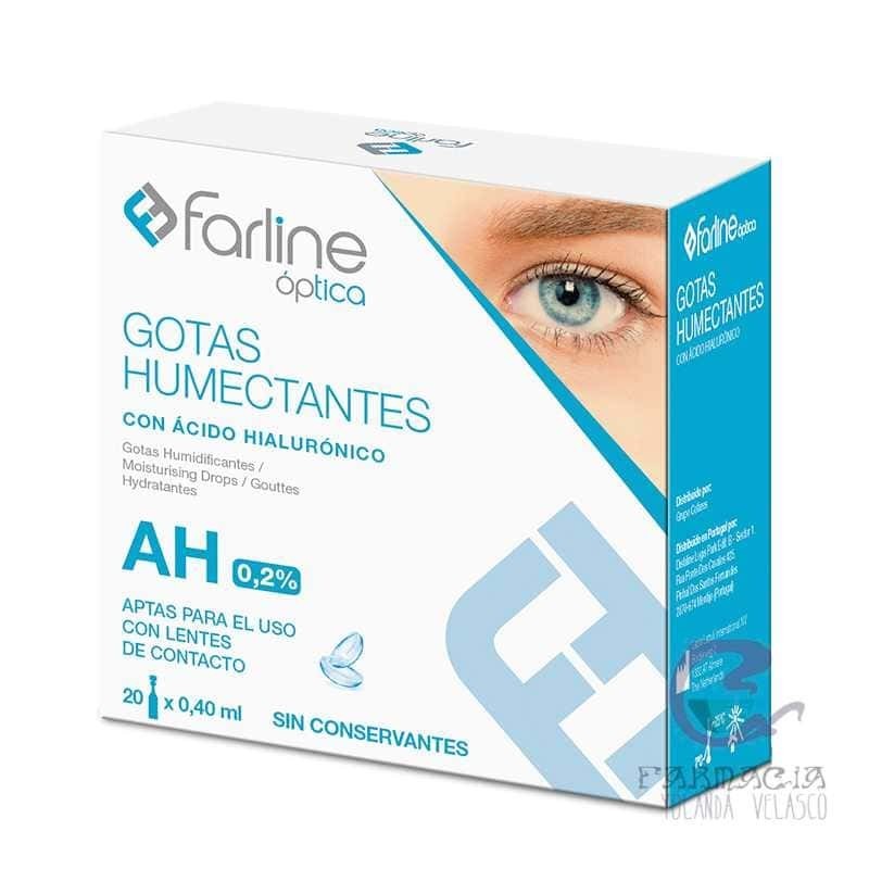 Farline Óptica Gotas Humectantes AH 0,2% Monodosis 0,4 ml 20 Unidades