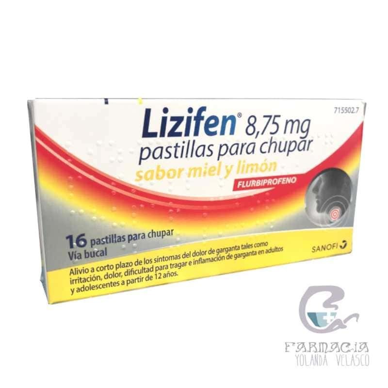 Lizifen 8,75 mg 16 Pastillas Para Chupar Miel Limón