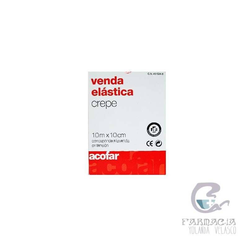 Venda Elástica Crepe Acofar 10 m x 10 cm
