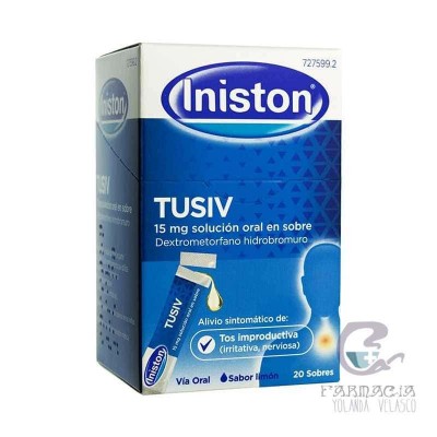 Iniston Tusiv 15 mg 20 Sobres Solución Oral 5 ml