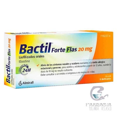 Bactil Forte Flas 20 mg 10 Liofilizados Orales