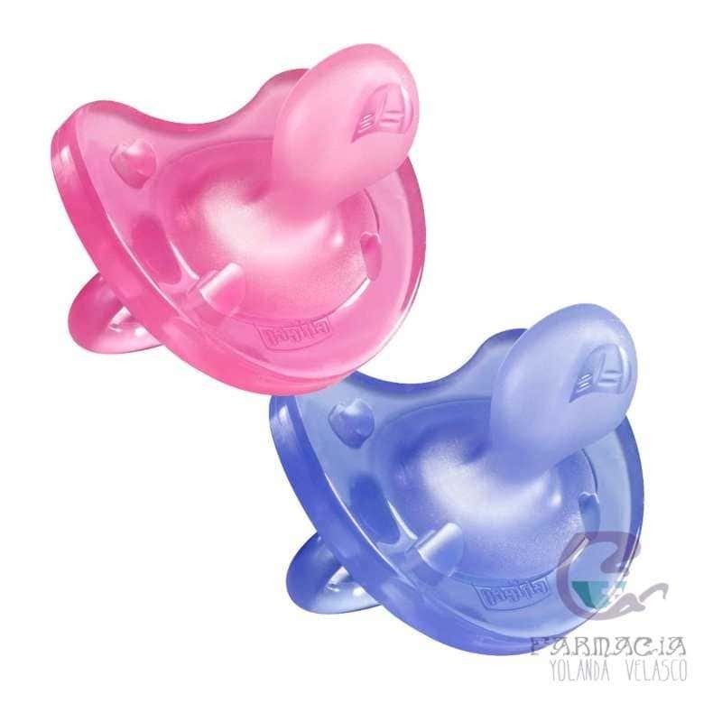 Chupete Silicona Chicco Physio Soft Todogoma 2-6M Niña Rosa 2 Chupetes