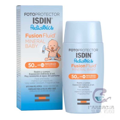 Fotoprotector Isdin Pediatrics SPF50+ Fusion Fluid Mineral Baby 50 ml