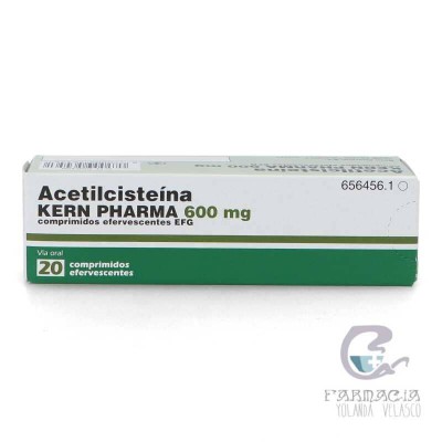 Acetilcisteina Kern Pharma EFG 600 mg 20 Comprimidos Efervescentes