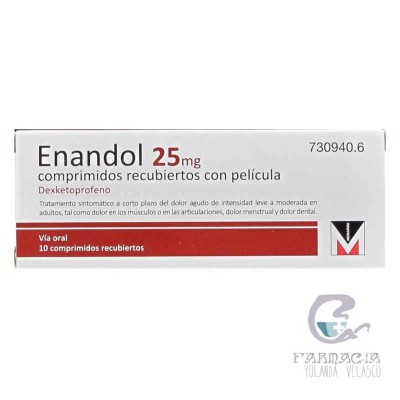 Enandol 25 mg 10 Comprimidos Recubiertos