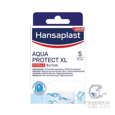 Hansaplast Med Aqua Protect con Gasa xl 5 Apósitos 6x7 cm