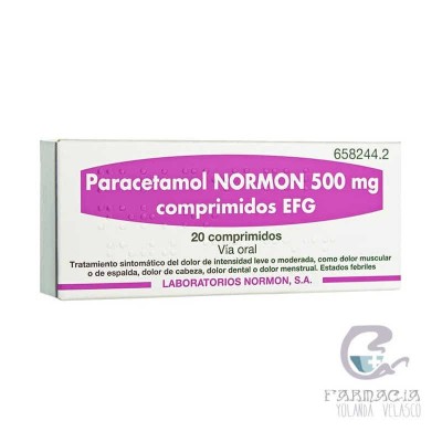 Paracetamol Normon EFG 500 mg 20 Comprimidos