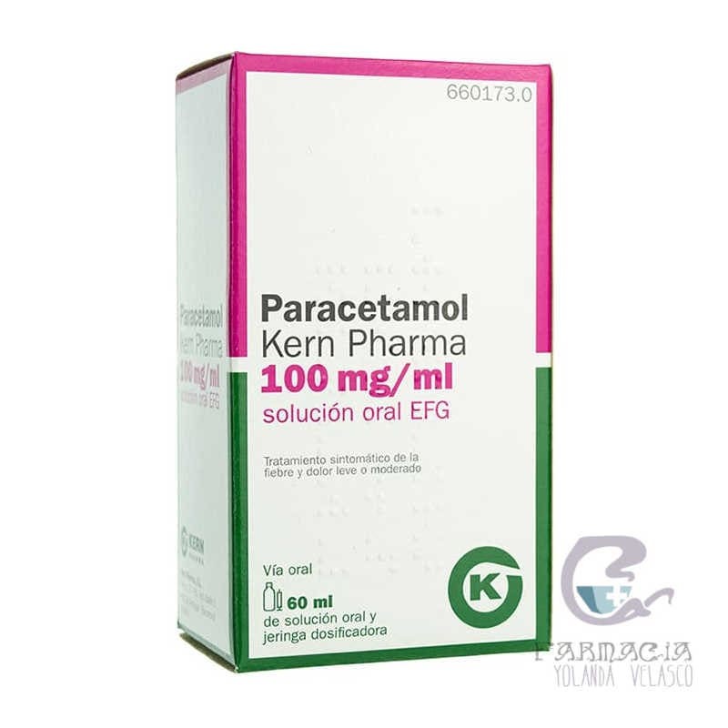 Paracetamol Kern Pharma EFG 100 ml/mg Solución Oral 1 Frasco 60 ml