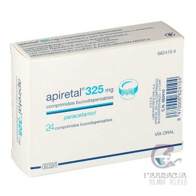 Apiretal 325 mg 24 Comprimidos Bucodispersables