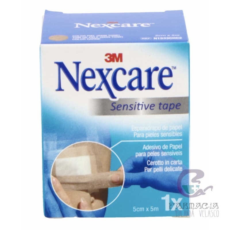 Esparadrapo Hipoalergico 3M Nexcare Piel Sensible 1 Unidad 5m x 5cm