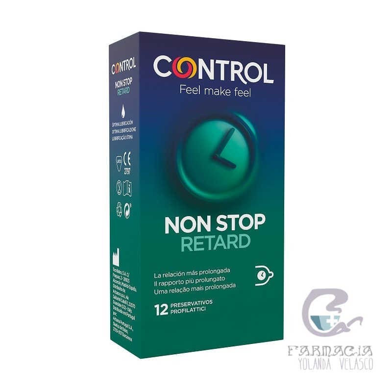 Control Non Stop Retard Preservativos 12 Unidades