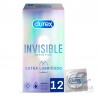 Durex Invisible Extra Lubricado 12 unidades