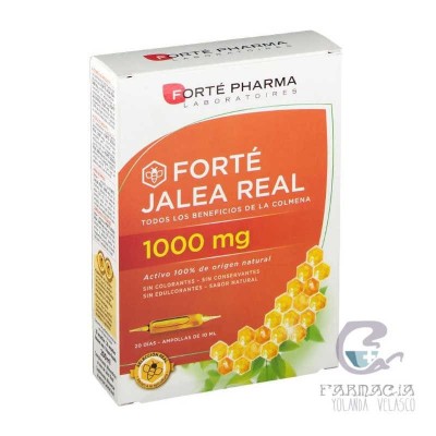 Forte Jalea Real 1000 mg 20 Ampollas 10 ml