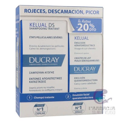 Ducray Pack Kelual DS Champú 100 ml + Kelual Emulsión 50 ml