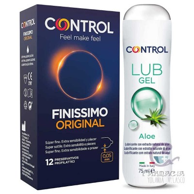 Control Finnisimo Original 12 Unidades + Lubricante Aloe 75 ml