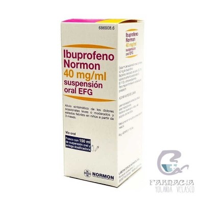 Ibuprofeno Normon EFG 40 mg/ml Suspensión Oral 150 ml