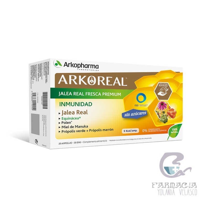 Arkoreal Jalea Real Inmunidad Sin Azucares 20 Ampollas 15 ml