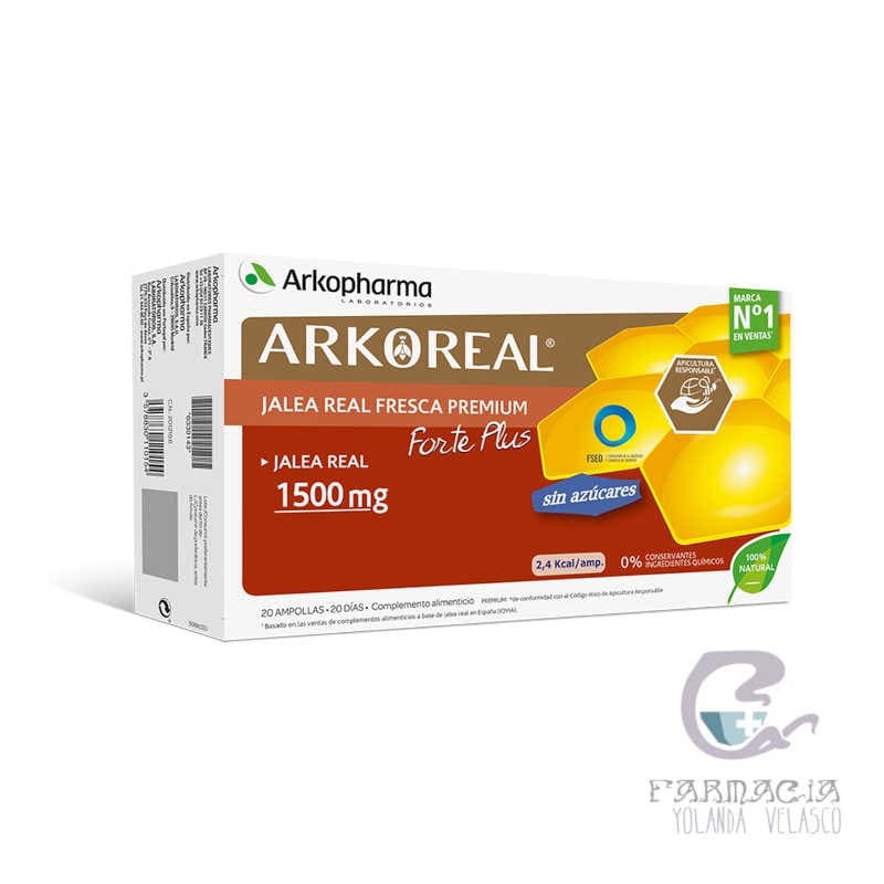 Arkoreal Jalea Real Forte Plus 1500 mg Monodosis 20 Ampollas