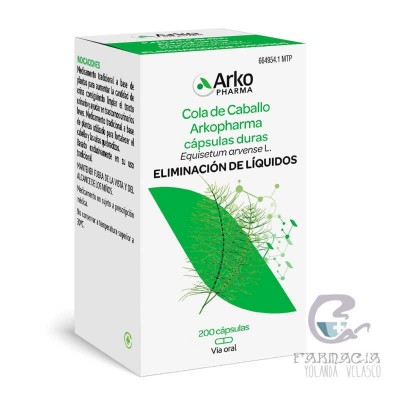 Arkopharma Cola de Caballo 190 mg 200 Cápsulas