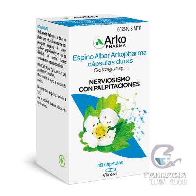 Arkopharma Espino Albar 350 mg 48 Cápsulas