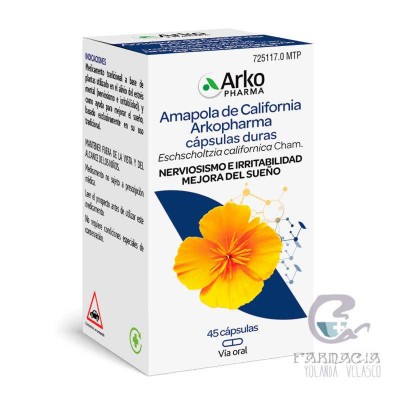 Arkopharma Amapola de California 300 mg 45 Cápsulas