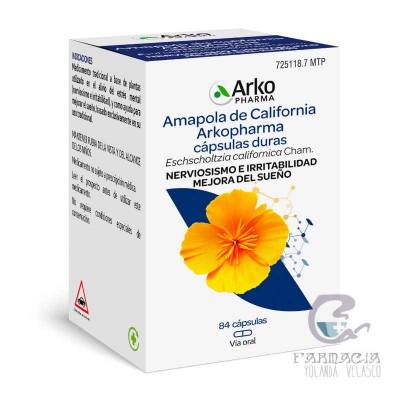 Arkopharma Amapola de California 300 mg 84 Cápsulas