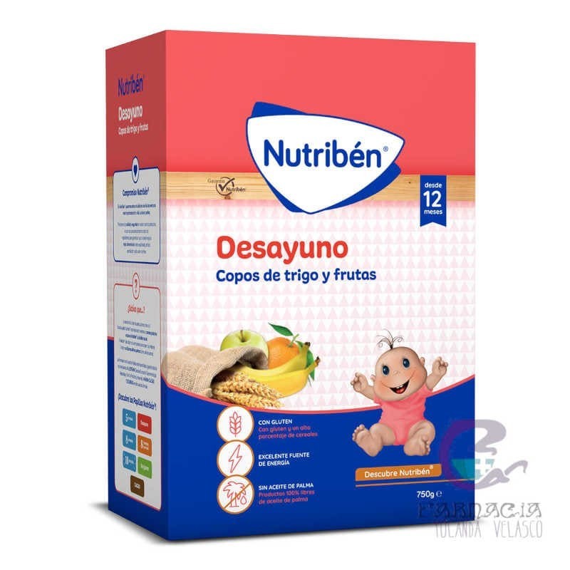 Nutriben Desayuno Copos Trigo y Fruta 750 gr