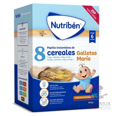 Nutriben Papilla 8 Cereales Galleta María 600 gr