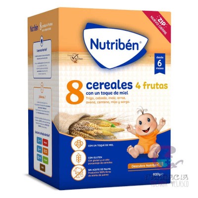 Nutriben 8 Cereales y Miel 4 Frutas 600 gr