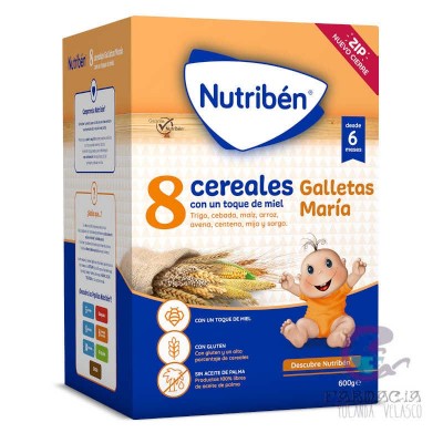 Nutriben 8 Cereales con Miel Galletas María 600 gr