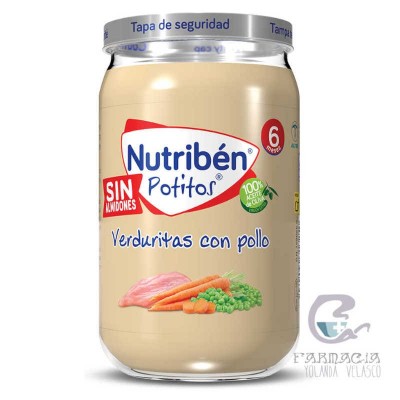Nutriben Pollo Con Guisantes y Zanahorias Potito 235 gr