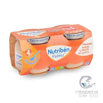 Nutriben Potito Inicio a la Merienda Manzana Naranja y Platano y Galleta 2x120 gr